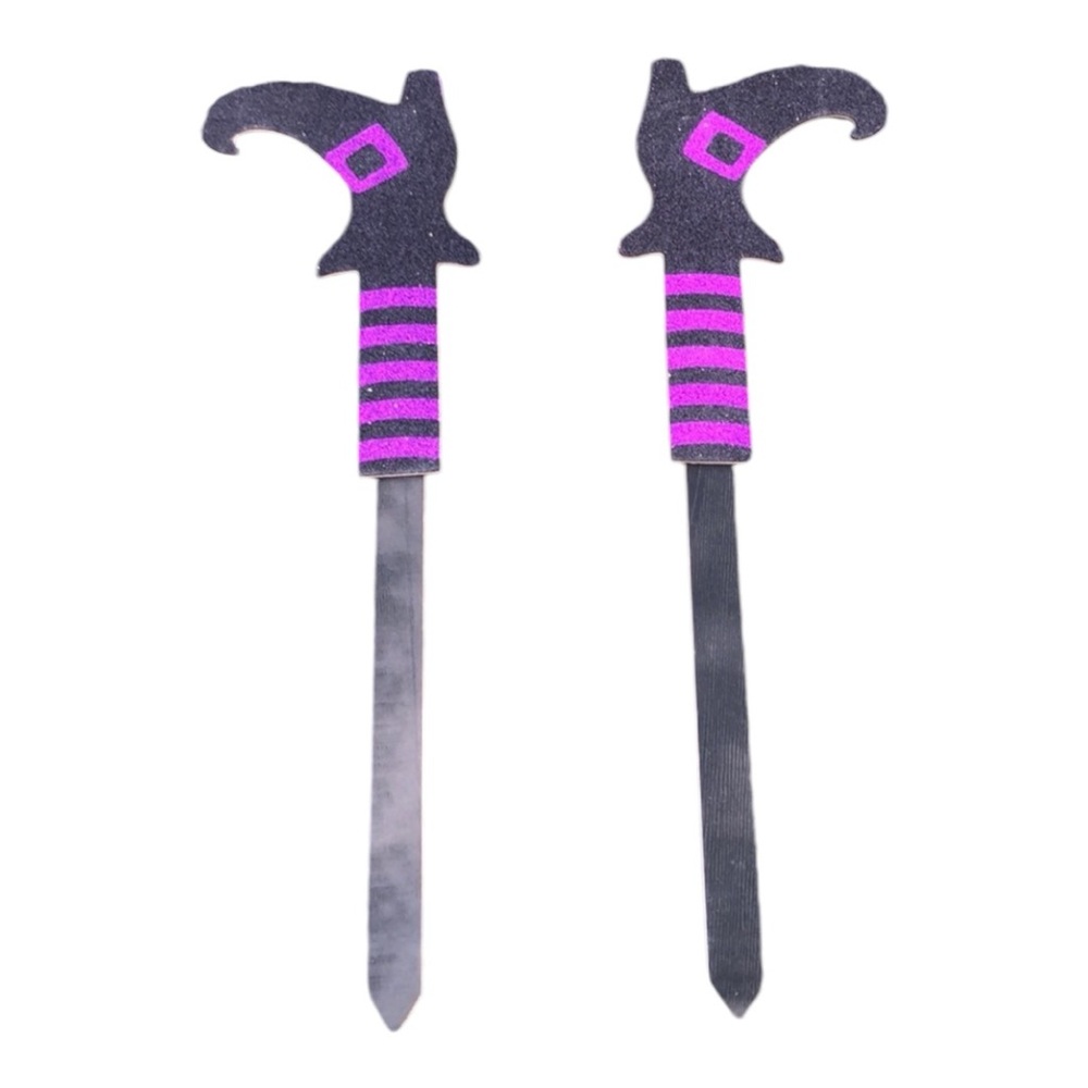 Purple pair of witch stocking Halloween Decor